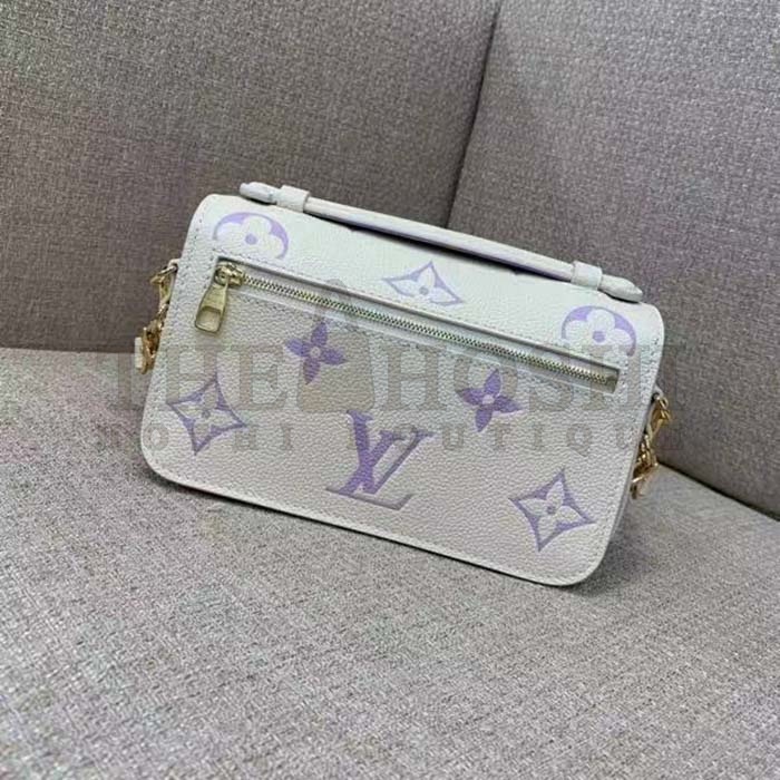 L0vis Vvtt0n LV Women Pochette Metis East West Bag Latte Bubble Tea Purple Embossed Grained Cowhide Leather Master Quality