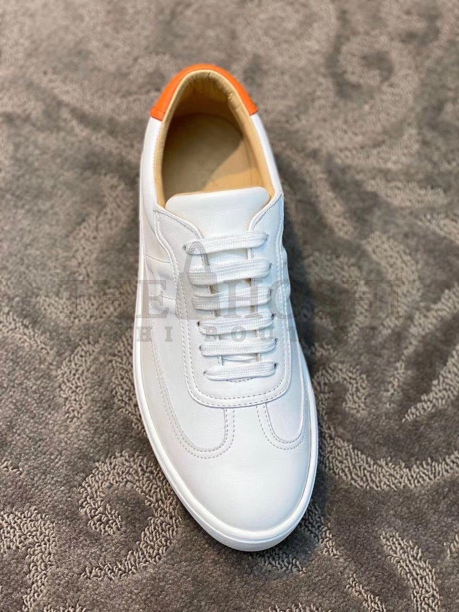 H**me5 Quicker Sneakers In White/Orange Calfskin Master Quality