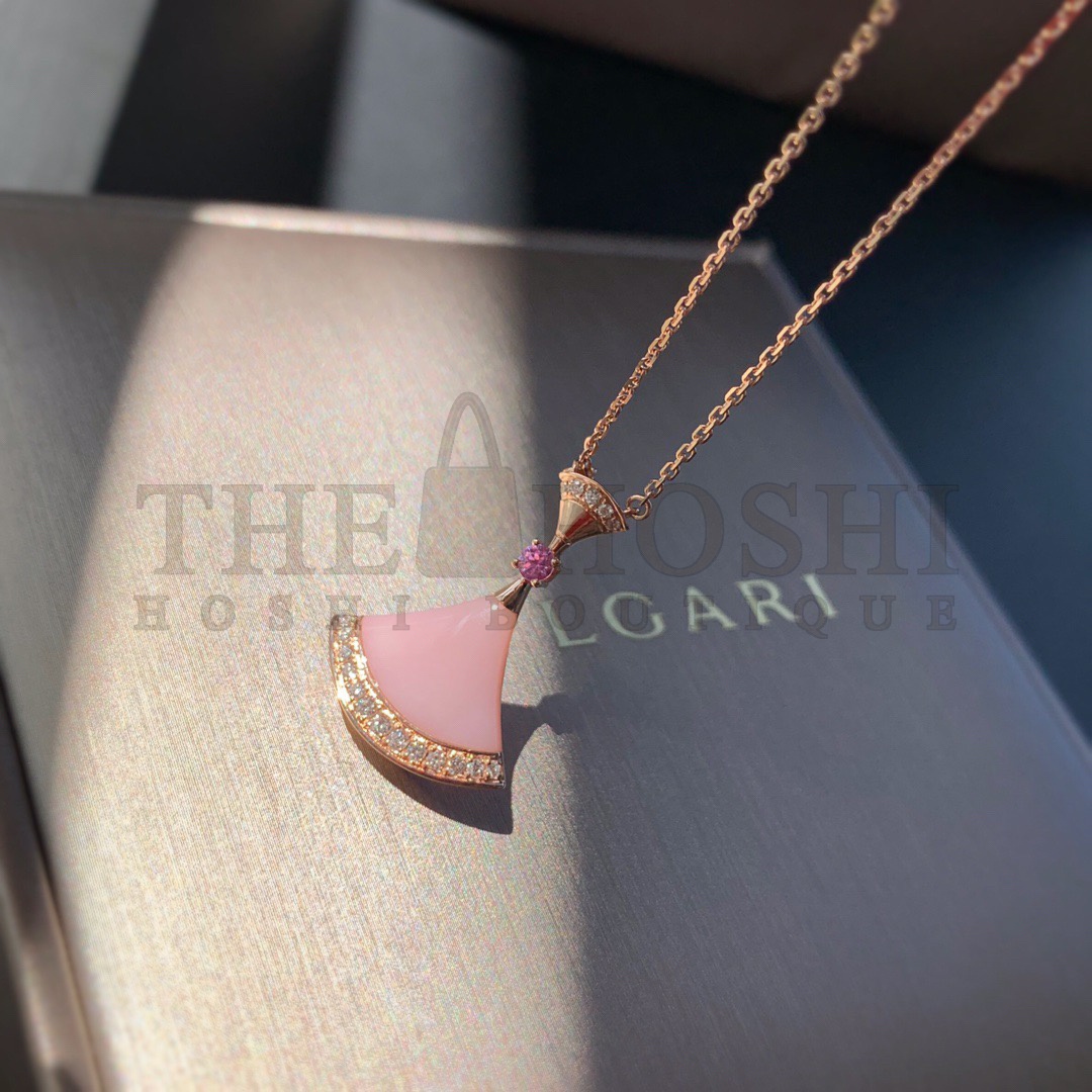 Bv1g*ai DIVAS' DREAM NECKLACE, Pink Opal Master Quality