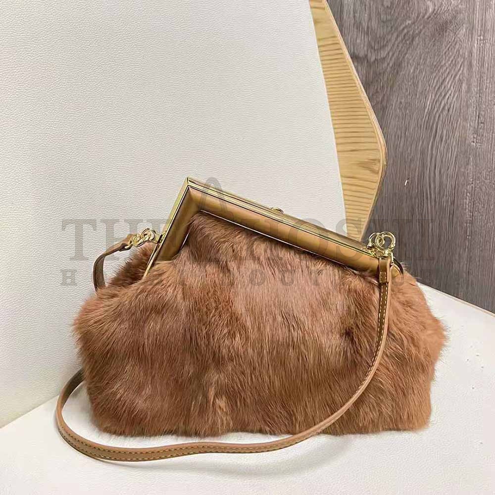 F**di Women First Small Brown Mink Bag Master Quality