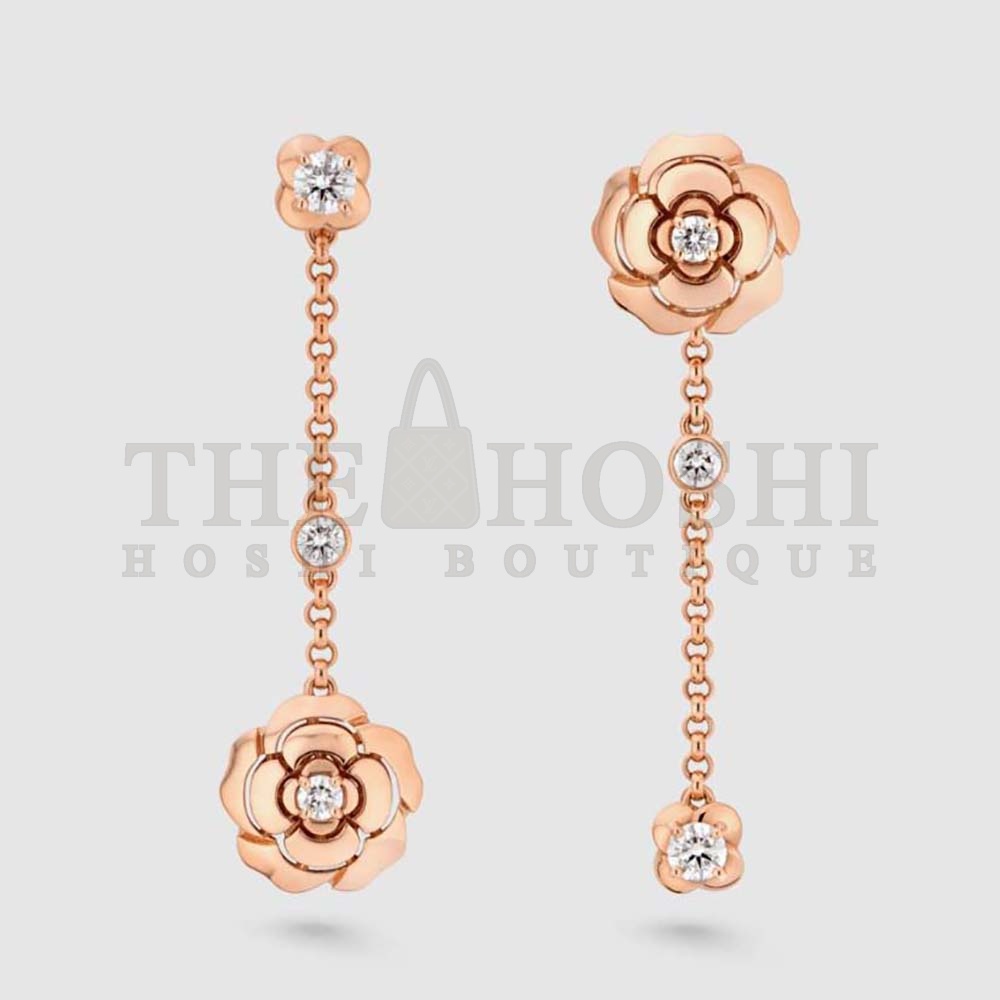 Ch**el Women Extrait De Camélia Transformable Earrings Master Quality
