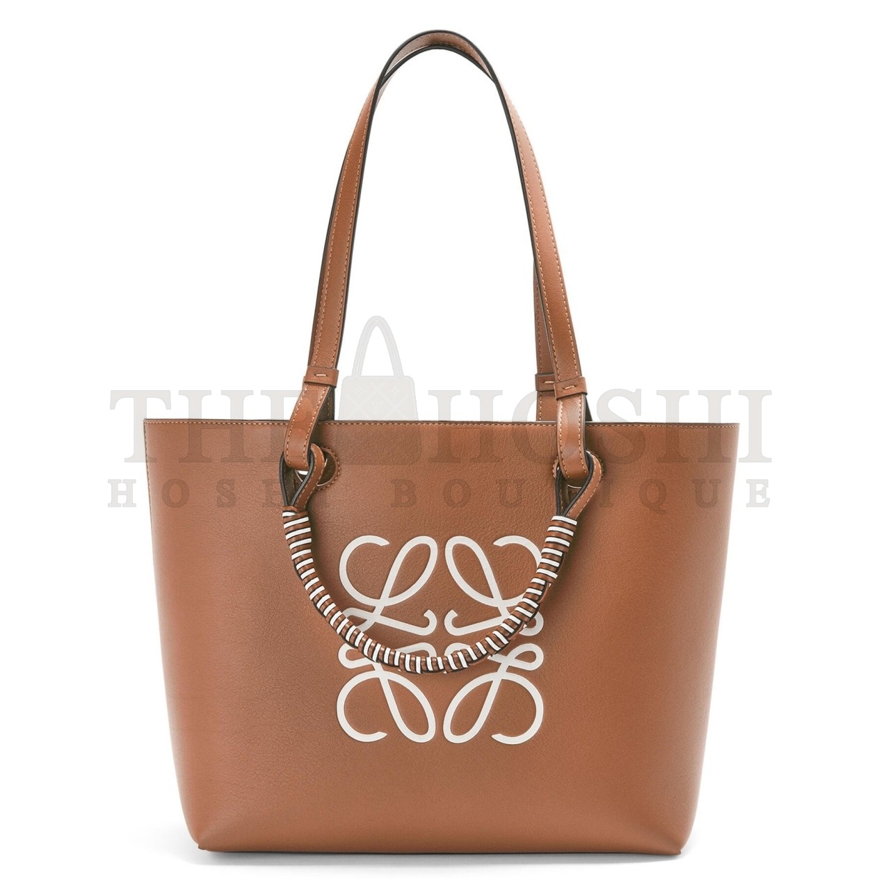 L0ew* Small Anagram Tote In Brown Calfskin Master Quality