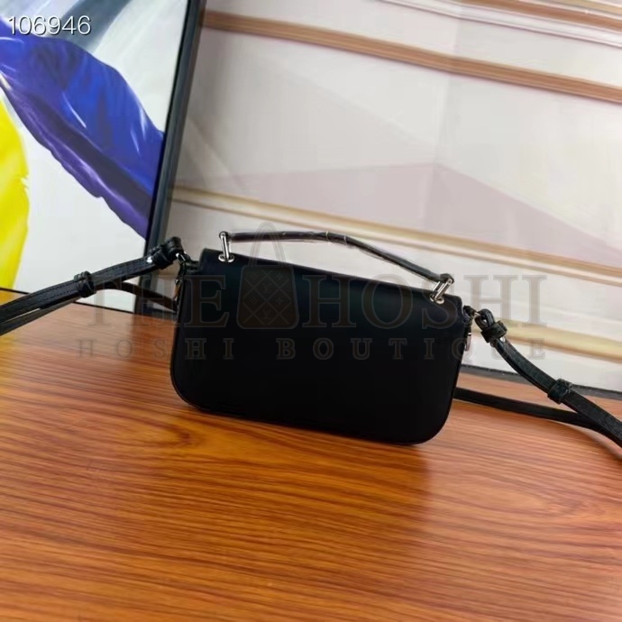 F**di Women FF Baguette Phone Pouch Black Silk Pouch Master Quality