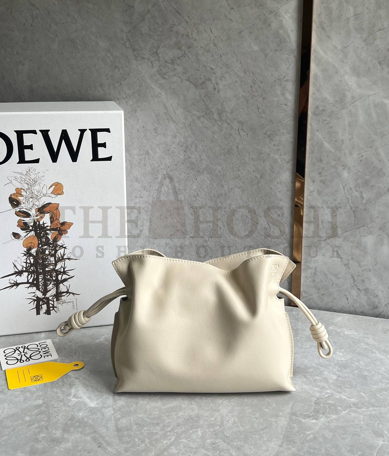 L0ew* Mini Flamenco Clutch Bag In Angora Calfskin Master Quality