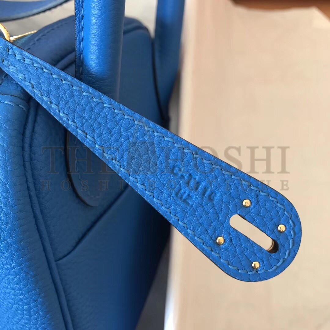 H**me5 Blue Zanzibar Lindy 26cm Clemence Handmade Bag Master Quality