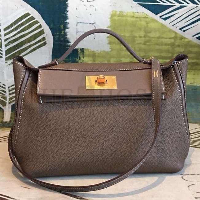 H**me5 24/24 29 Bag In Taupe Clemence Calfskin Master Quality