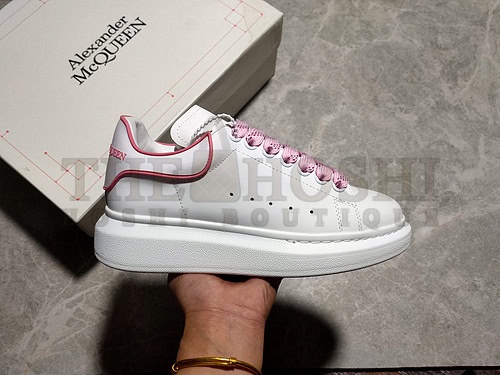 A1exa*der Mcqv*en Sole Leather Sneakers White/White/Pink Master Quality