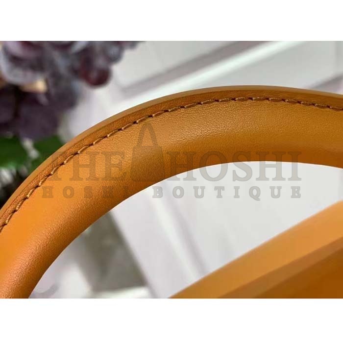 L0vis Vvtt0n LV Women Capucines Mini Handbag Saffron Yellow Calfskin Leather Cowhide Lining Master Quality