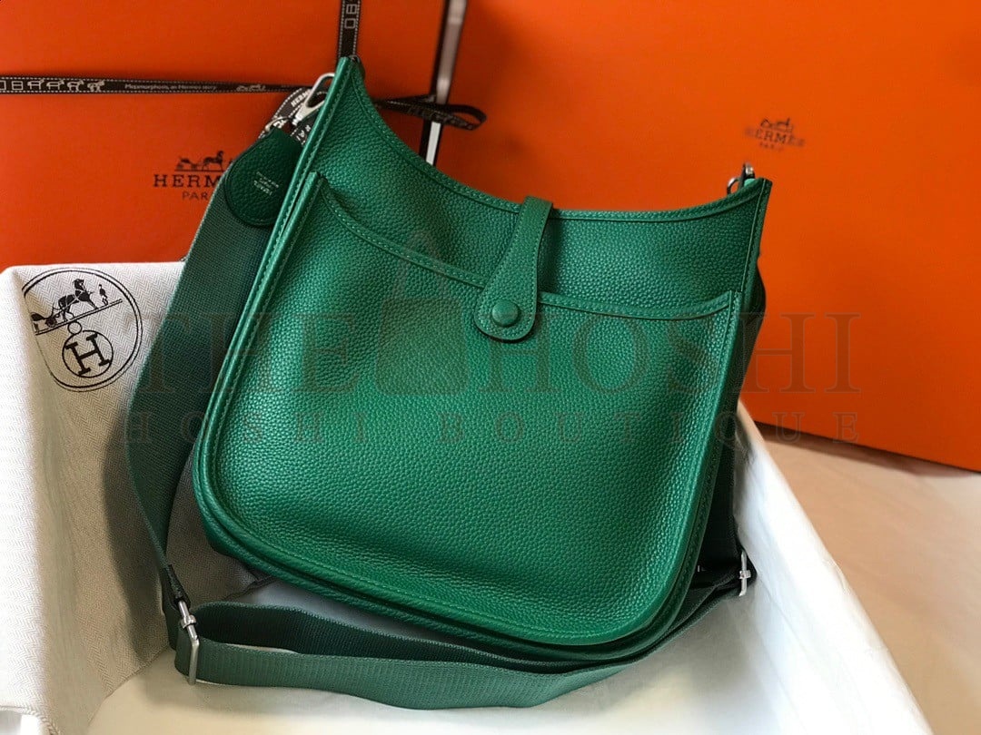 H**me5 Evelyne III 29 Bag In Vert Vertigo Clemence Leather Master Quality