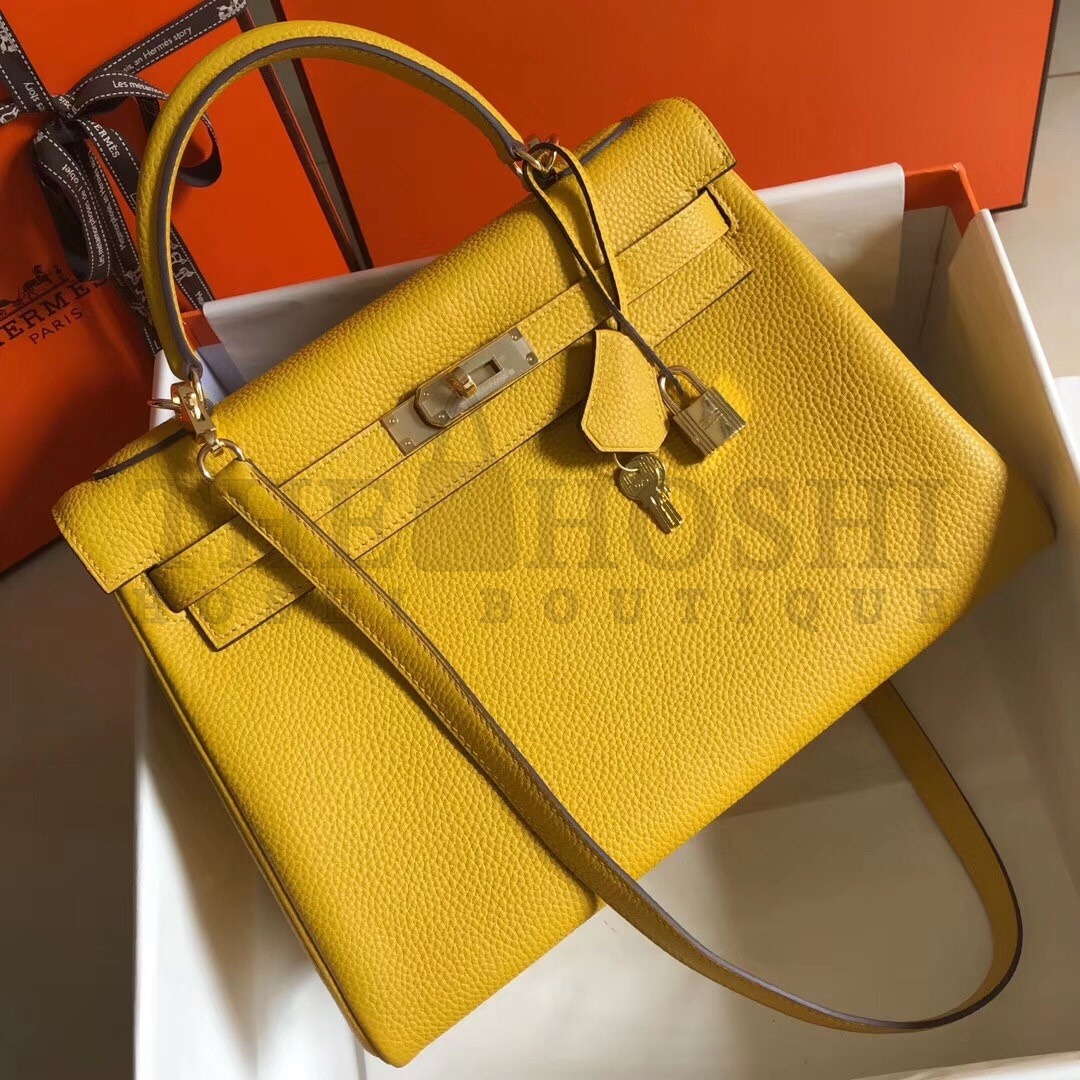 H**me5 Kelly 32cm Retourne Bag In Soleil Clemence Leather Master Quality