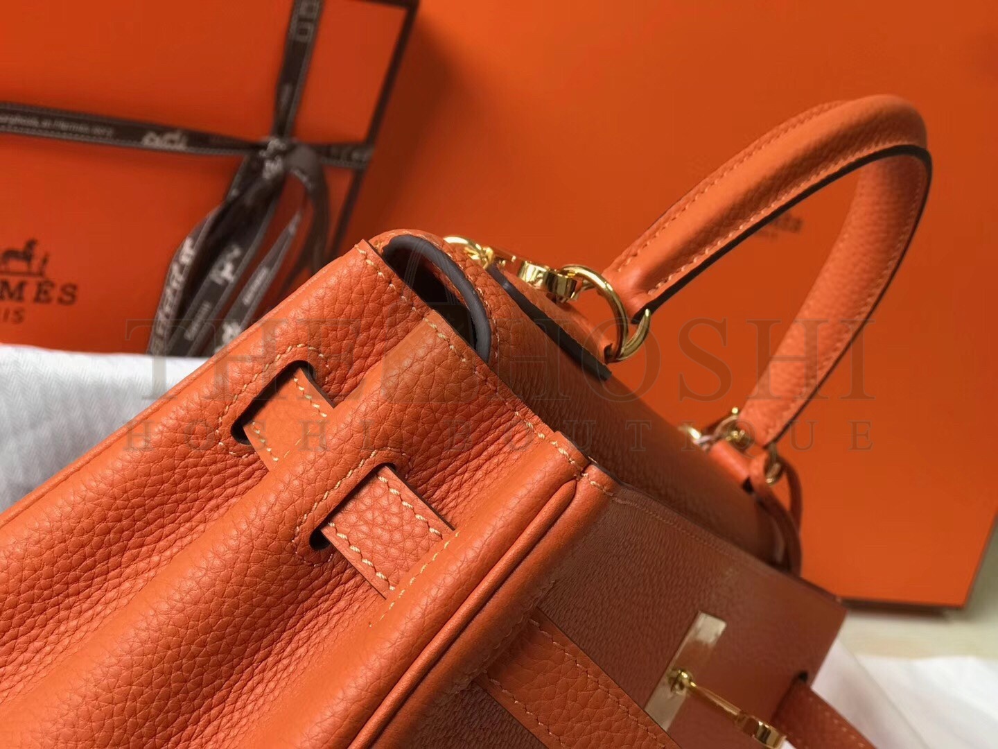 H**me5 Orange Clemence Kelly 32cm Retourne Bag Master Quality