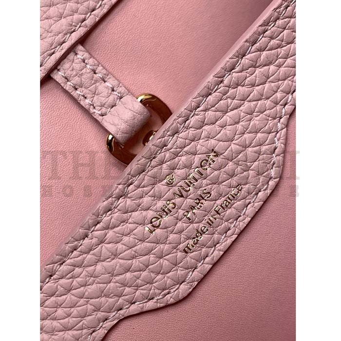 L0vis Vvtt0n LV Women Capucines BB Handbag Pearly Pink Taurillon Leather Master Quality