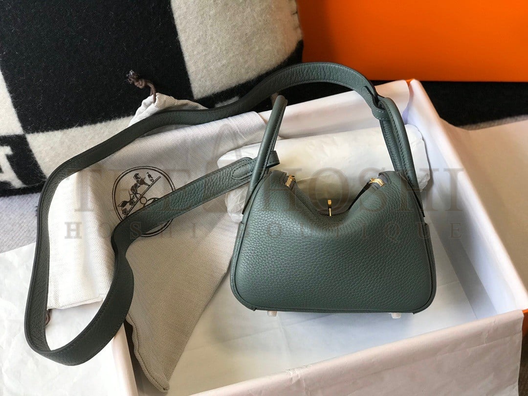 H**me5 Lindy Mini Bag In Vert Amande Clemence Leather GHW Master Quality