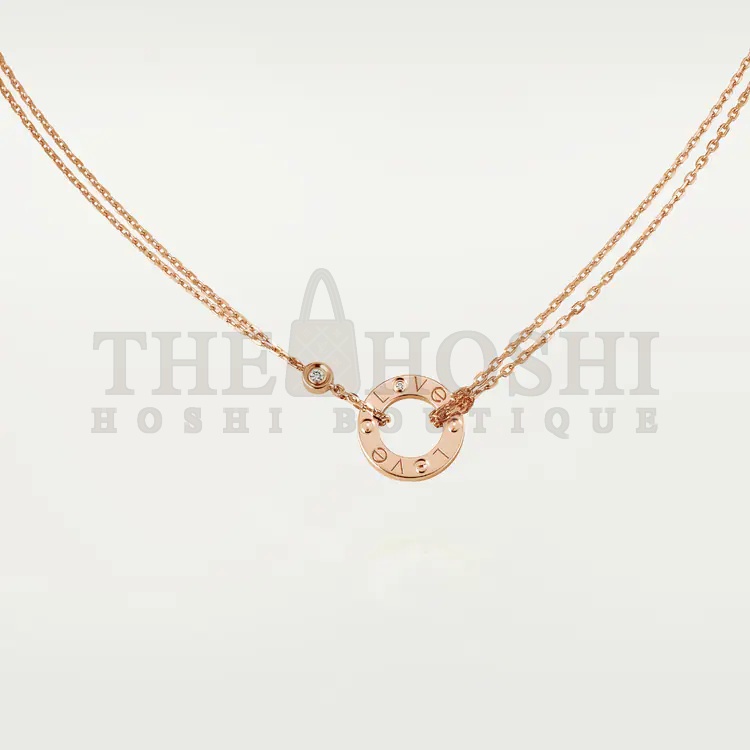 Ca*t1er LOVE NECKLACE, 2 D1am0ndS Master Quality