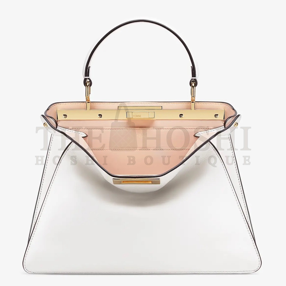 F**di Peekaboo ISeeU Medium Bag In White Calfskin Master Quality