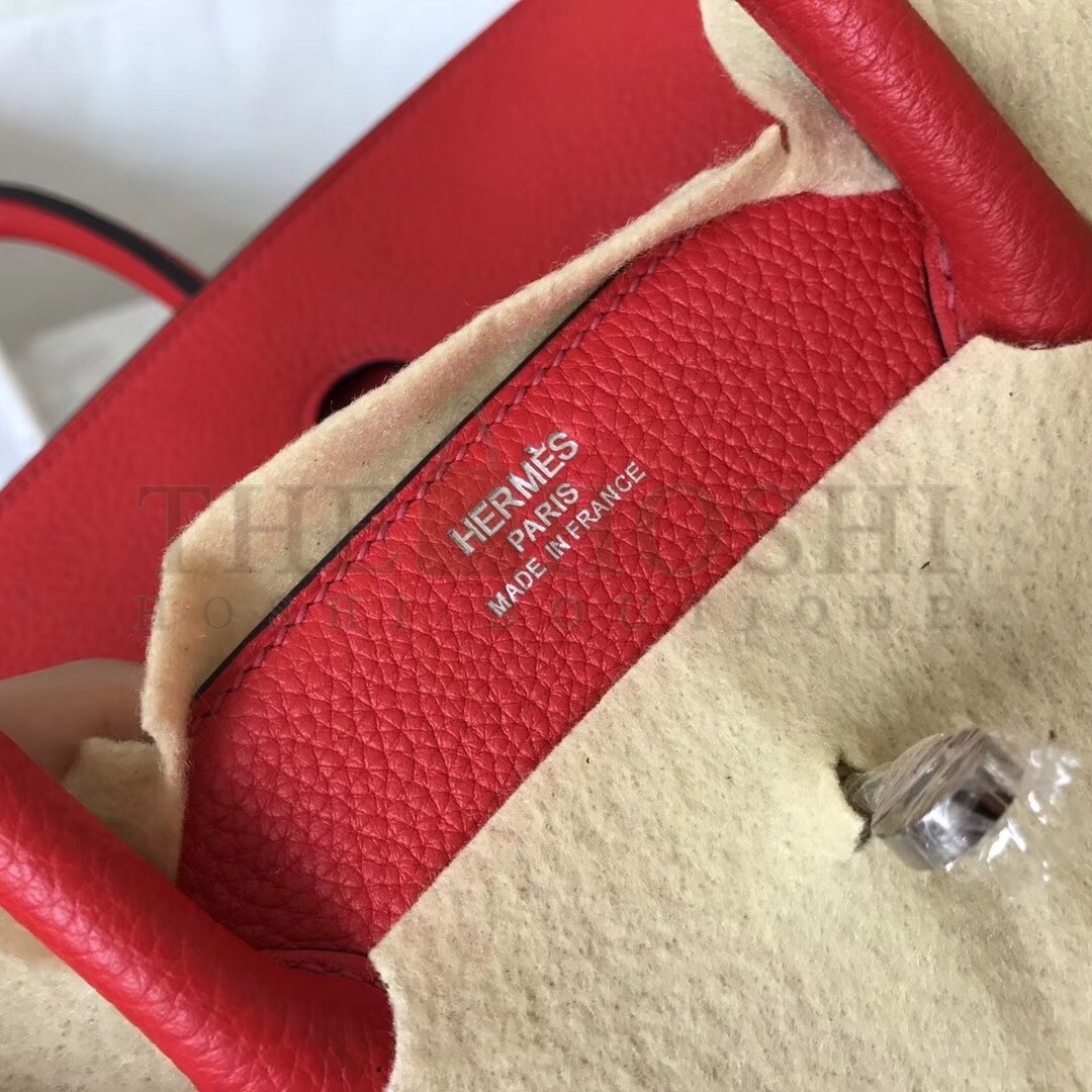 H**me5 Red Birkin 30cm Clemence Handmade Bag Master Quality