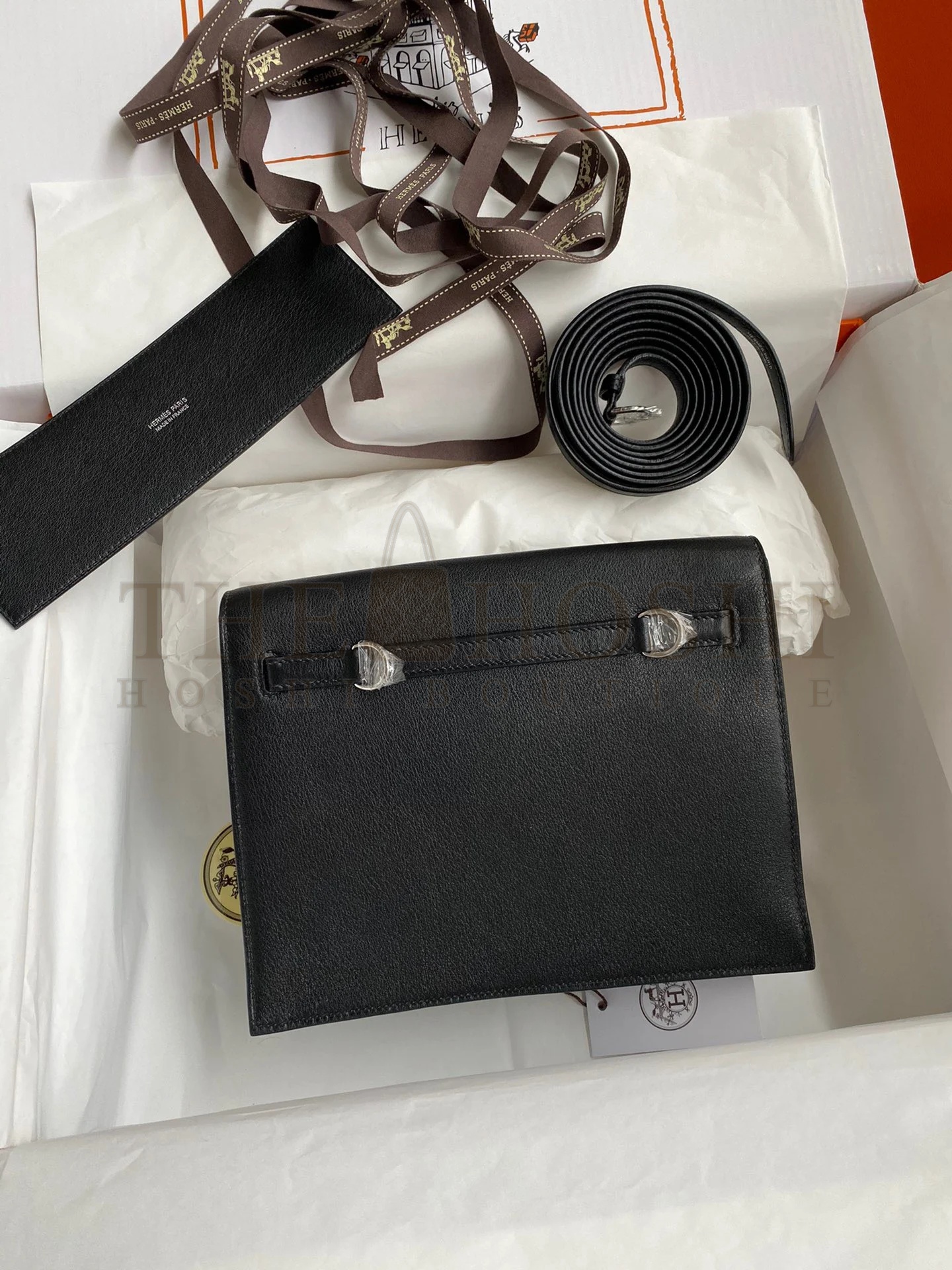 H**me5 Kelly Danse II Handmade Bag In Black Evercolor Calfskin Master Quality