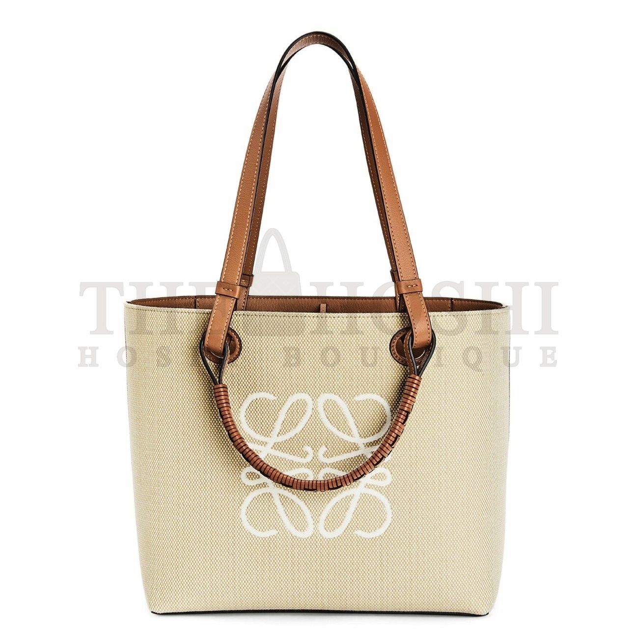 L0ew* Small Anagram Tote In Jacquard and Calfskin Master Quality