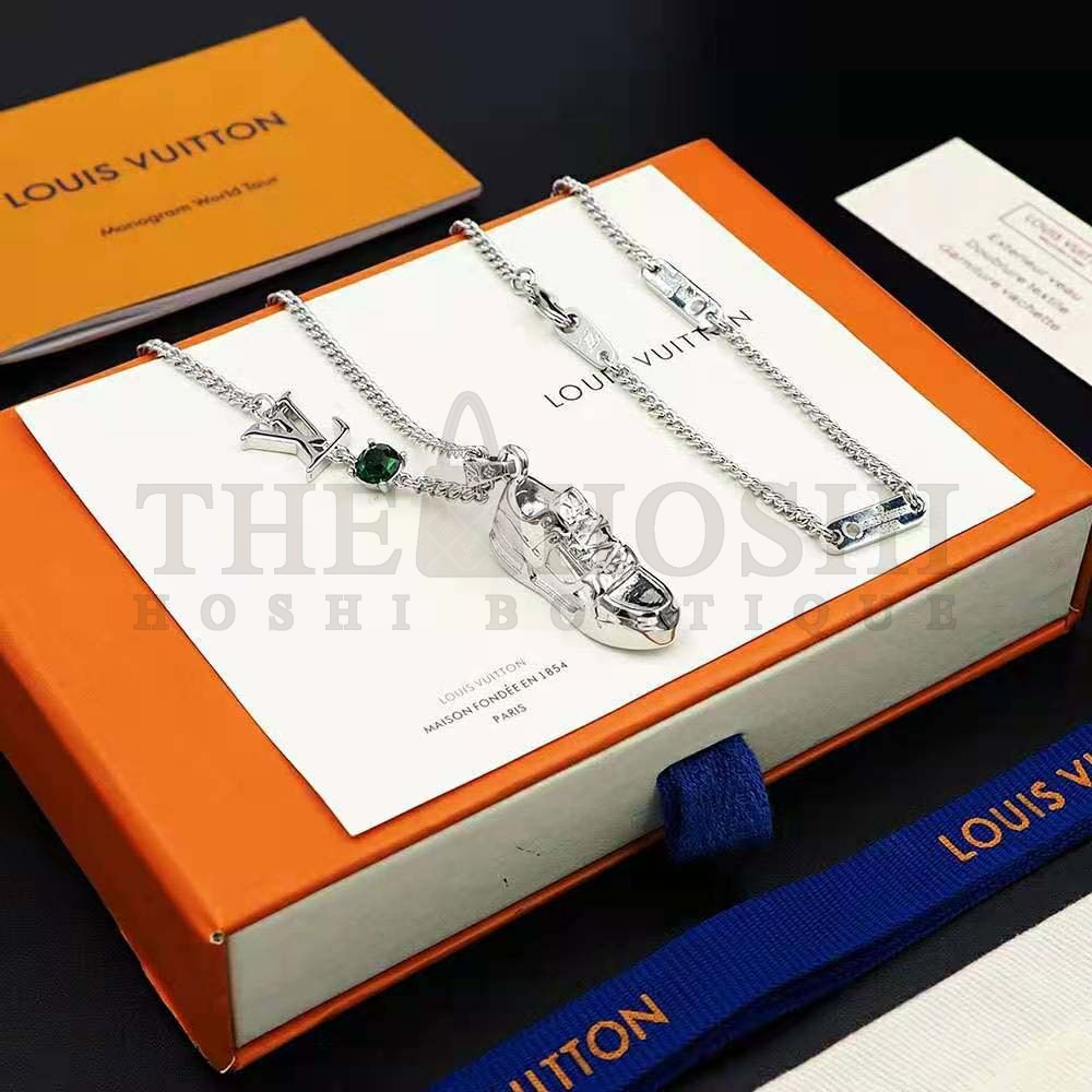 L0vis Vvtt0n Unisex LV Trainer Strass Necklace-Green Master Quality