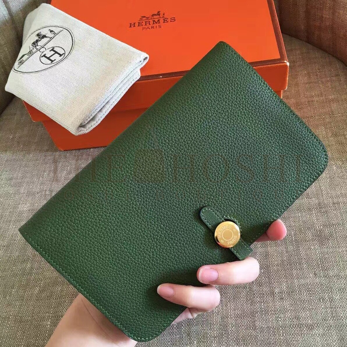H**me5 Dark Green Dogon Duo Combined Wallet Master Quality