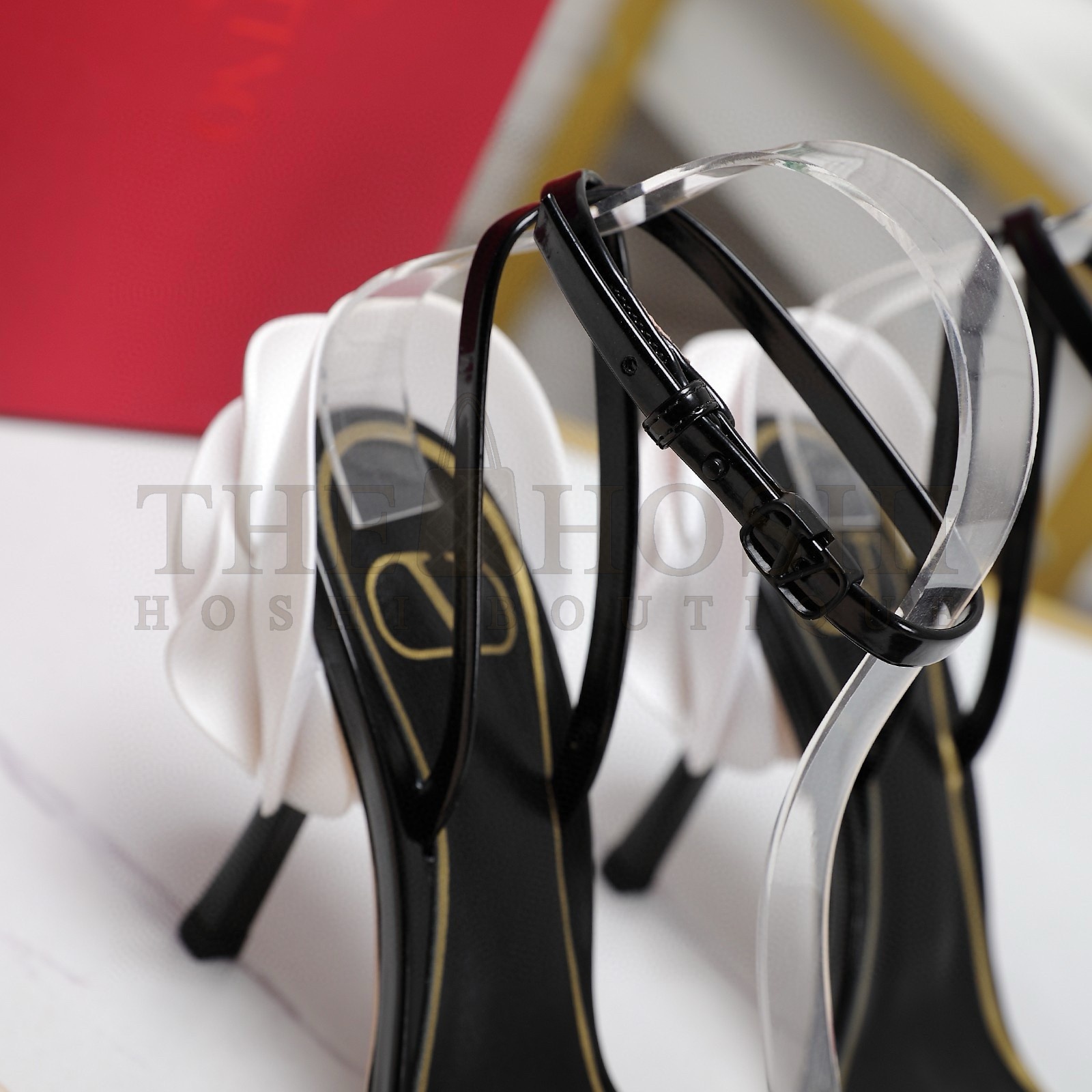 Va1e*ntin0 Roserouche Sandals 1959 100mm in Black Calfskin Master Quality