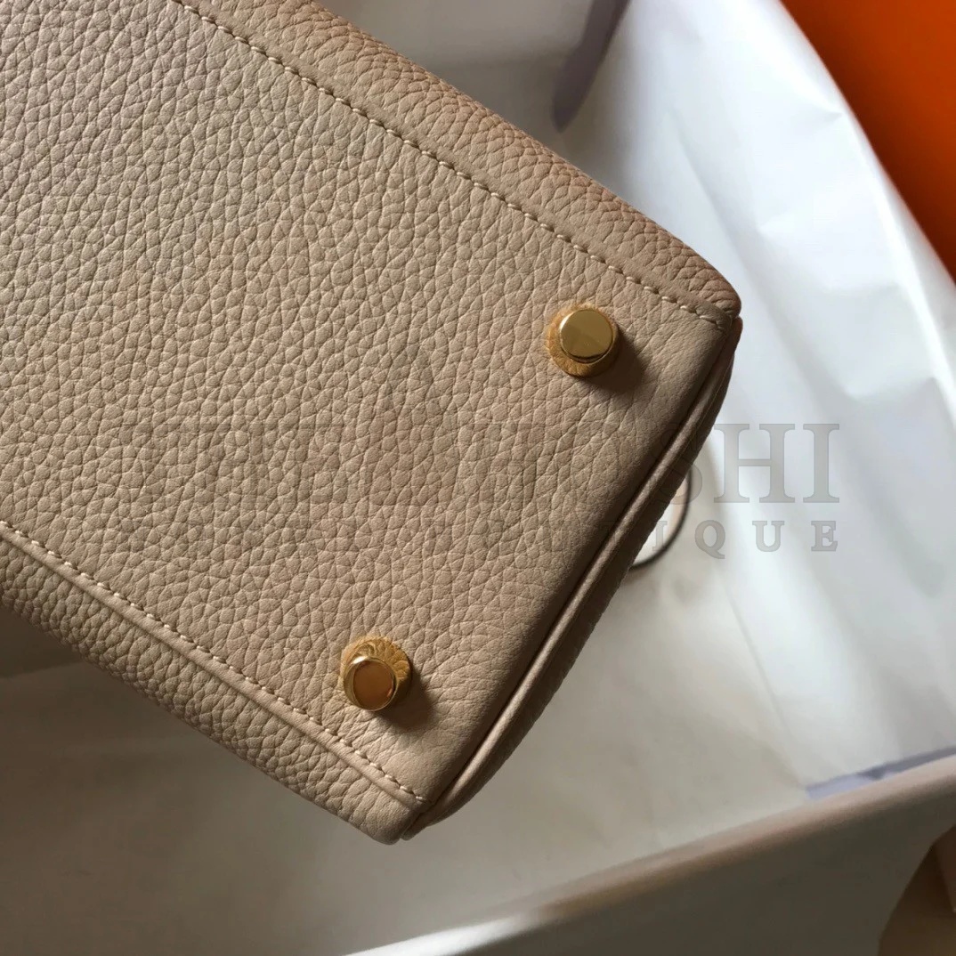 H**me5 Kelly 25cm Retourne Bag in Trench Clemence Leather GHW Master Quality