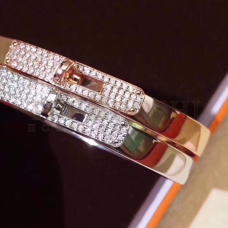 H**me5 Rose Gold Small Kelly Bracelet With D1am0nds Master Quality