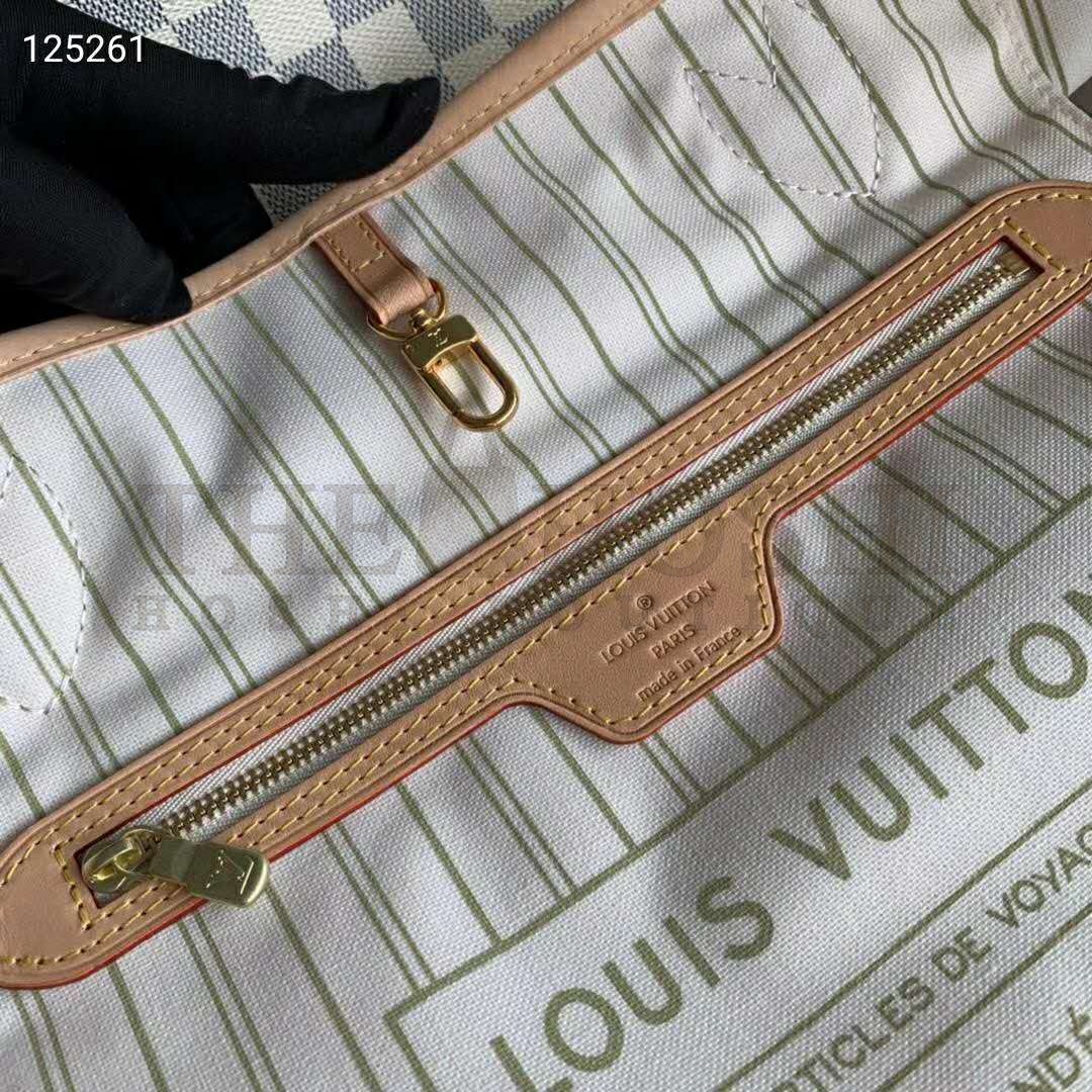 L0vis Vvtt0n LV Women Neverfull GM Tote Damier Azur Canvas Master Quality