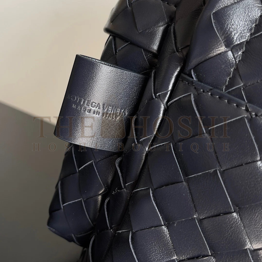 B0tt*ga Ven*ta Small Backpack In Dark Blue Intrecciato Calfskin Master Quality