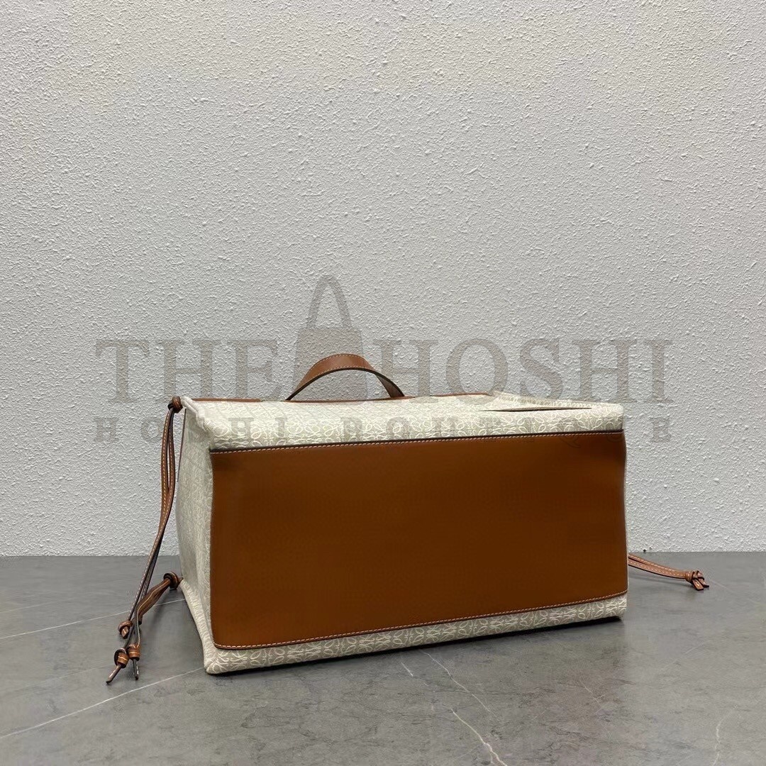 L0ew* Medium Cushion Tote In Beige Anagram Jacquard Master Quality