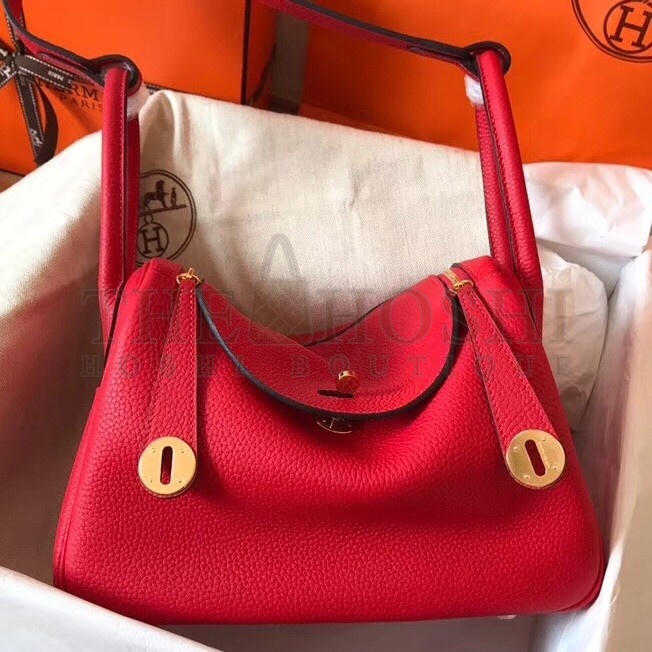 H**me5 Red Lindy 30cm Clemence Handmade Bag Master Quality