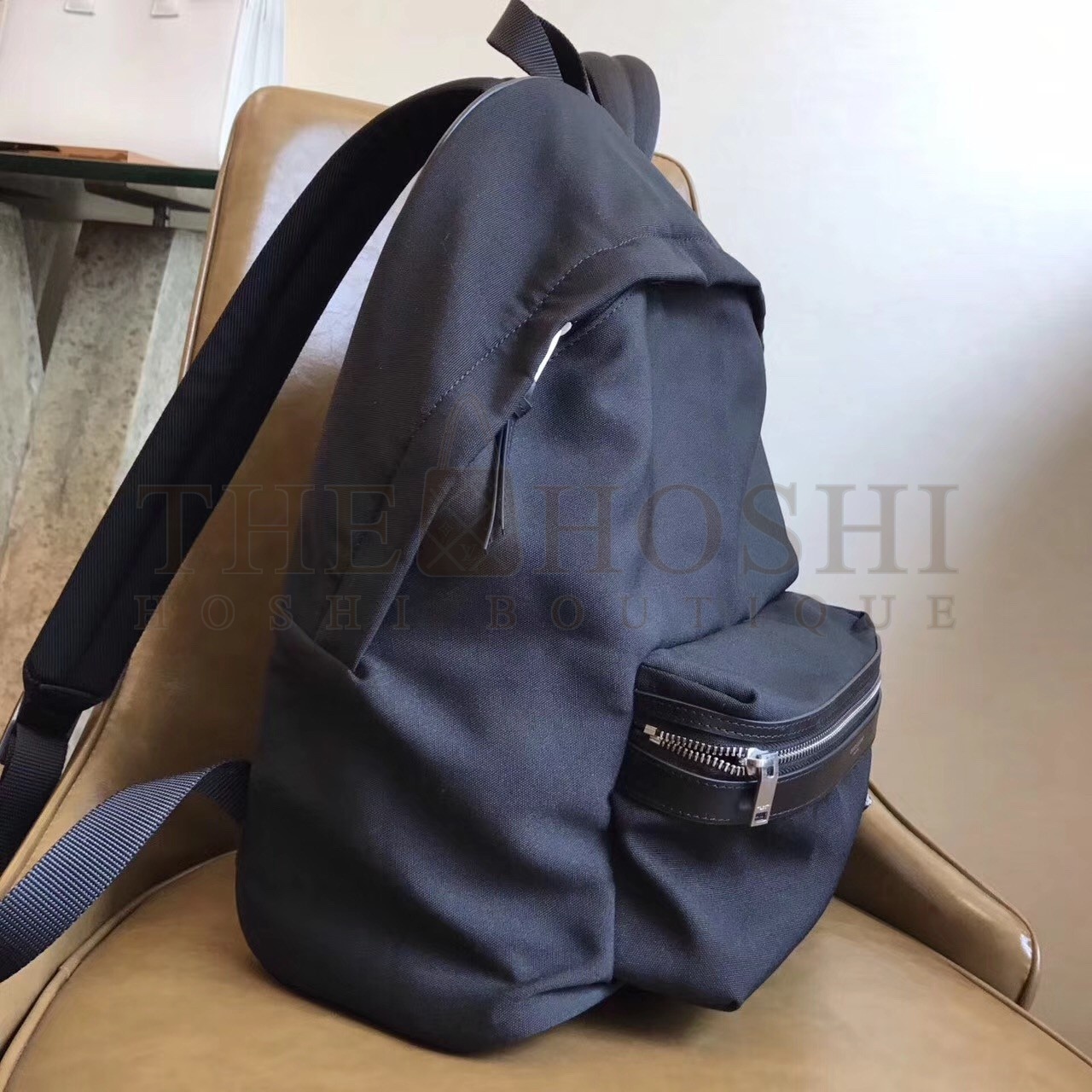 Sa1nt Lau*nt Black City Backpack With Pocket Patch Master Quality