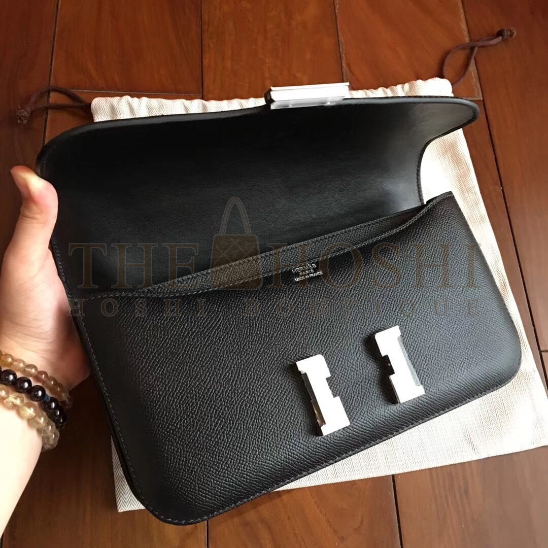 H**me5 Black Epsom Constance Elan 25cm Bag Master Quality