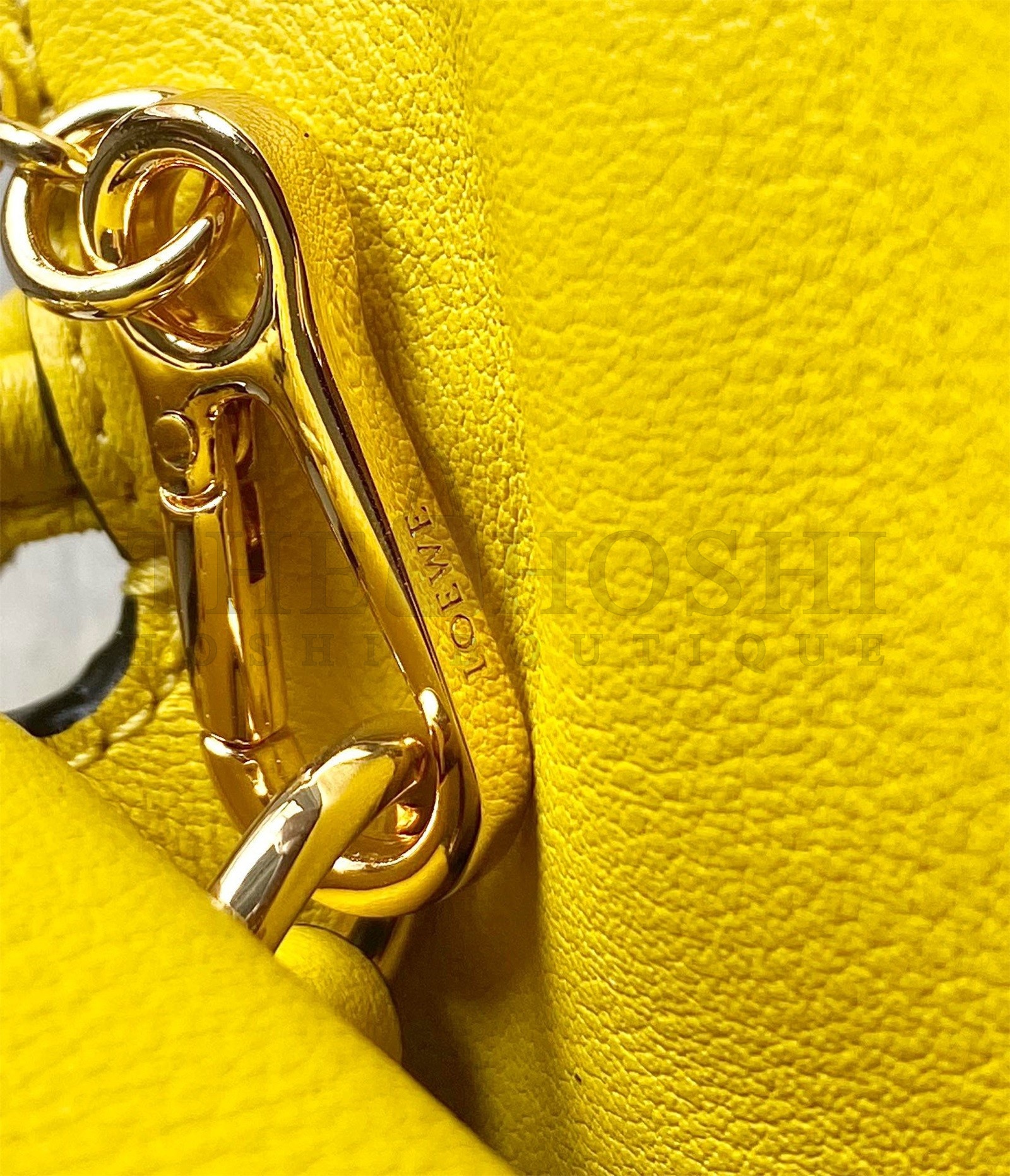 L0ew* Flamenco Nano Clutch In Yellow Nappa Leather Master Quality