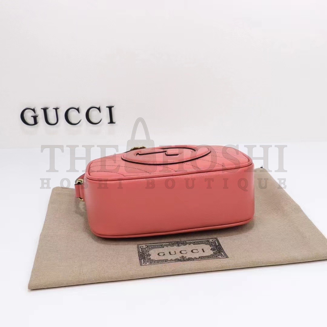 Gvc*1 Women GG Blondie Small Shoulder Bag Pink Leather Zipper Closure Master Quality