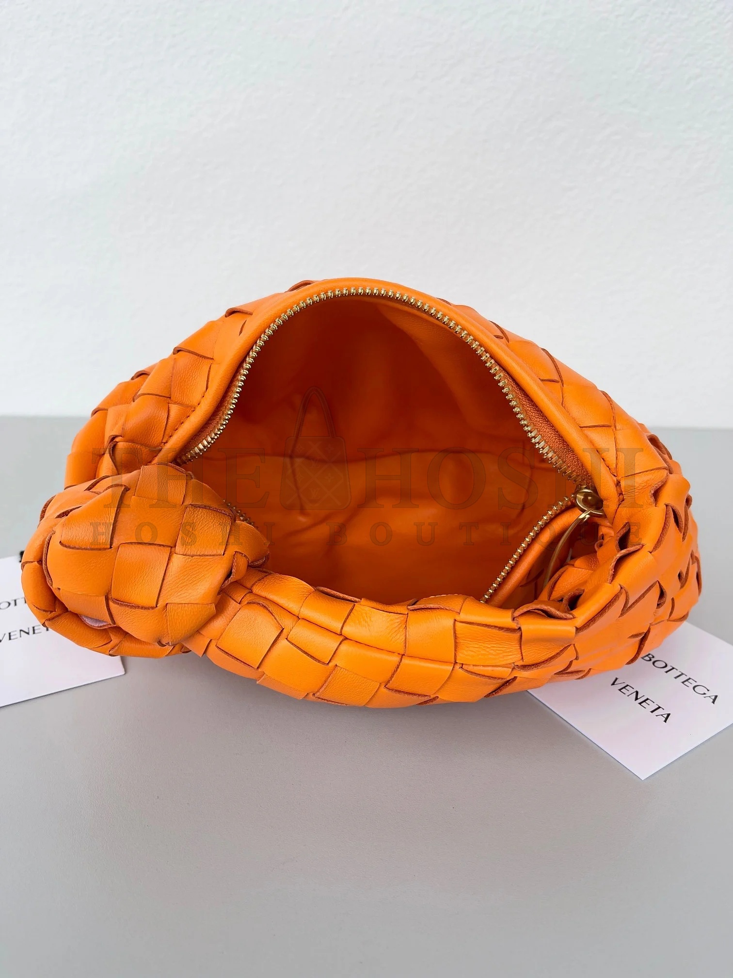 B0tt*ga Ven*ta BV Jodie Mini Bag In Orange Intrecciato Lambskin Master Quality