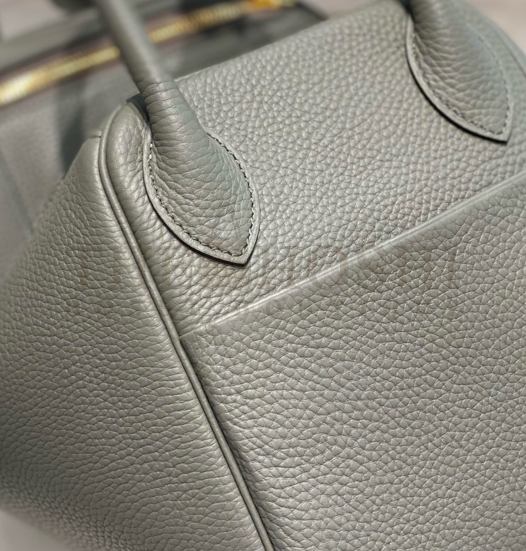 H**me5 Lindy 30cm Bag In Gris Meyer Clemence Leather GHW Master Quality