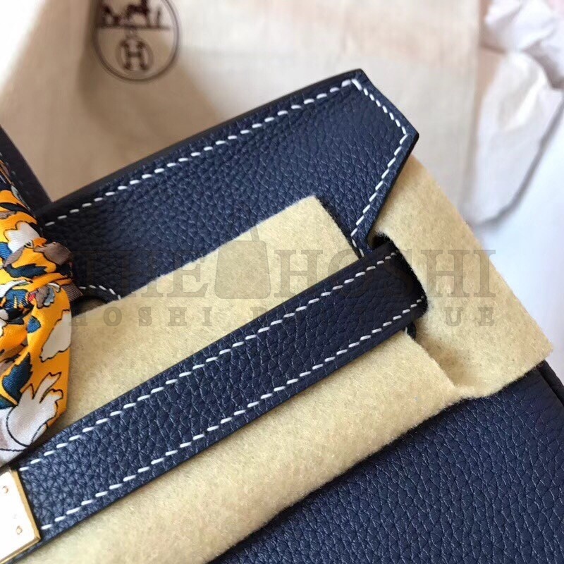 H**me5 Navy Blue Birkin 30cm Clemence Handmade Bag Master Quality