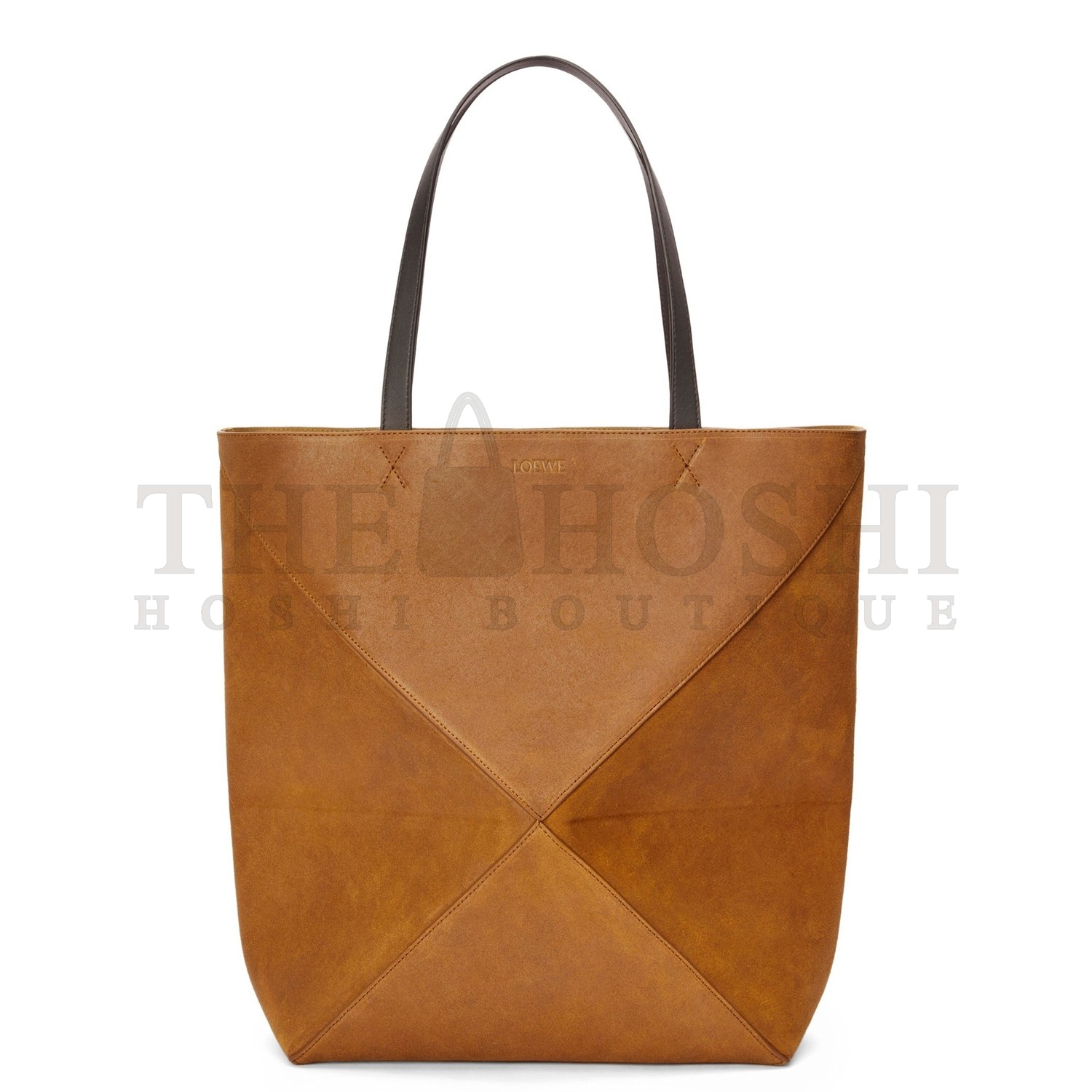 L0ew* XL Puzzle Fold Tote Bag in Brown Suede Calfskin Master Quality