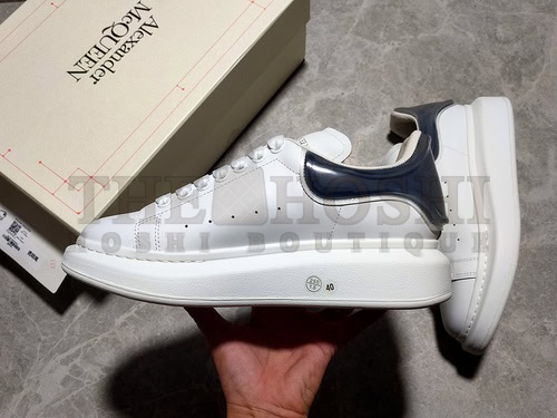 A1exa*der Mcqv*en Sneakers White/White/Navy Blue Master Quality