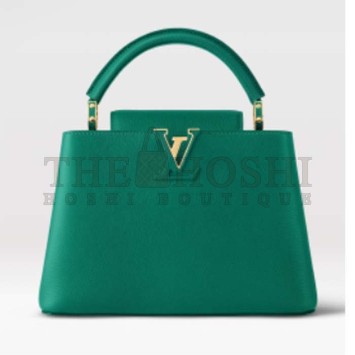 L0vis Vvtt0n LV Women Capucines BB Handbag Emeraude Green Taurillon Leather Master Quality