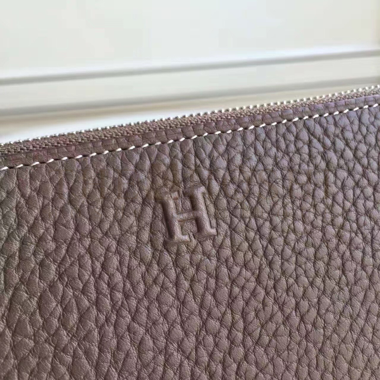 H**me5 Etoupe Clemence Azap Zipped Wallet Master Quality