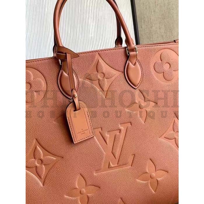 L0vis Vvtt0n LV Women OnTheGO GM Tote Bag Brown Monogram Embossed Leather Master Quality