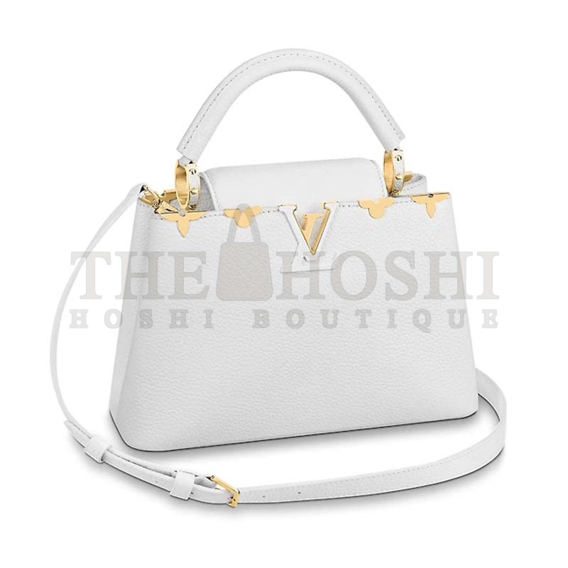 L0vis Vvtt0n LV Women Capucines BB Handbag Taurillon Leather-White Master Quality