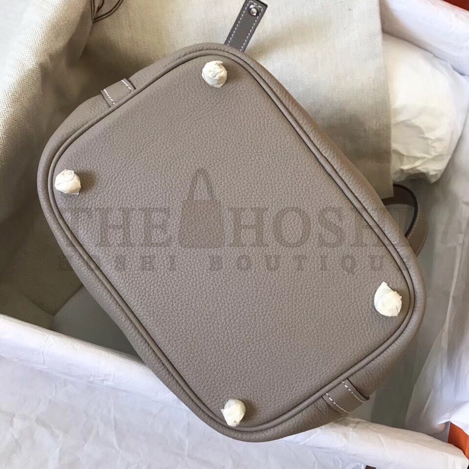 H**me5 Tourterelle Picotin Lock MM 22cm Handmade Bag Master Quality