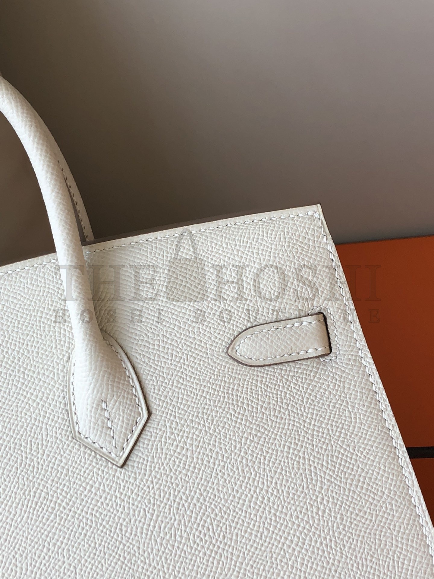 H**me5 Birkin 25 Sellier Handmade Bag In Craie Epsom Calfskin Master Quality