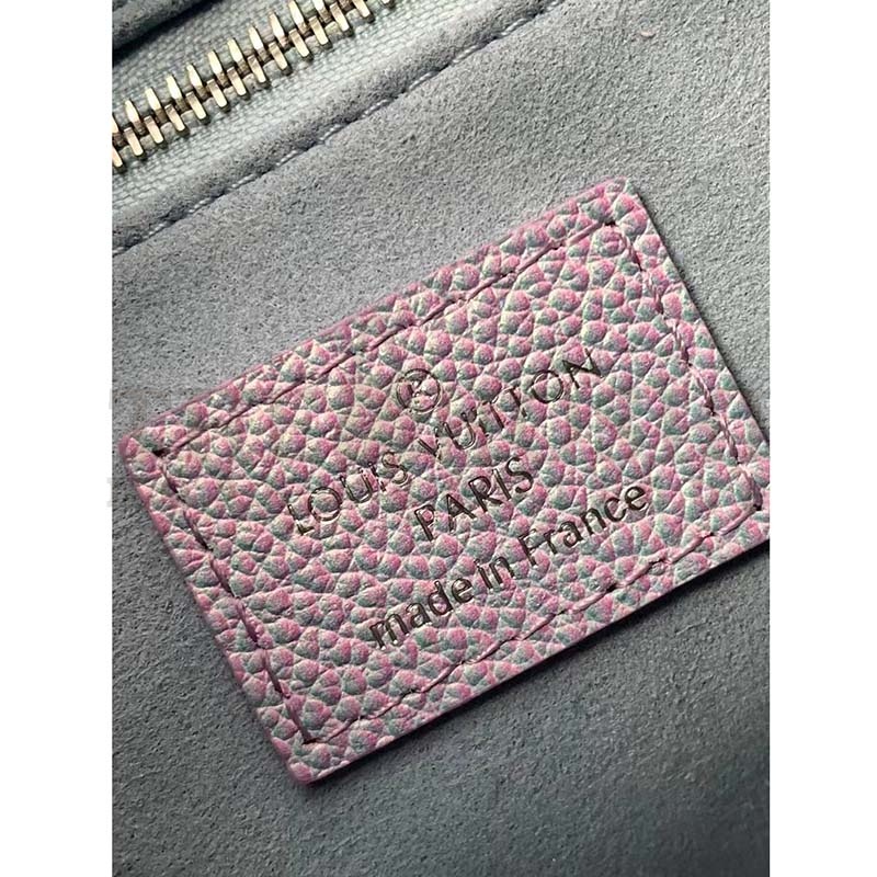 L0vis Vvtt0n LV Women OnTheGo PM Tote Bag Purple Sprayed Embossed Grained Cowhide Master Quality