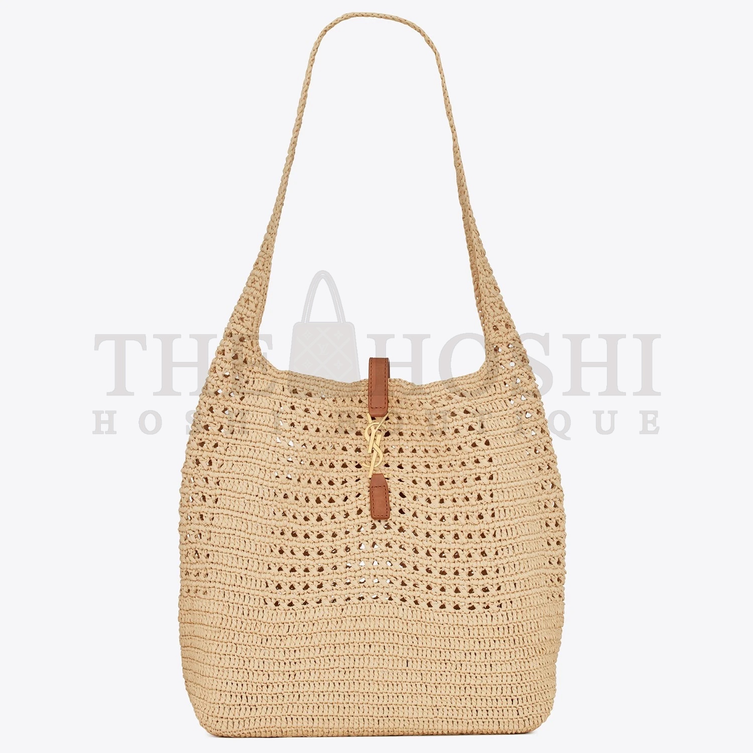 Sa1nt Lau*nt Le 5 A 7 Medium Tote Bag in Naturel Raffia Master Quality