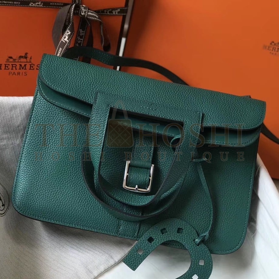 H**me5 Halzan 31cm Bag In Malachite Clemence Leather Master Quality