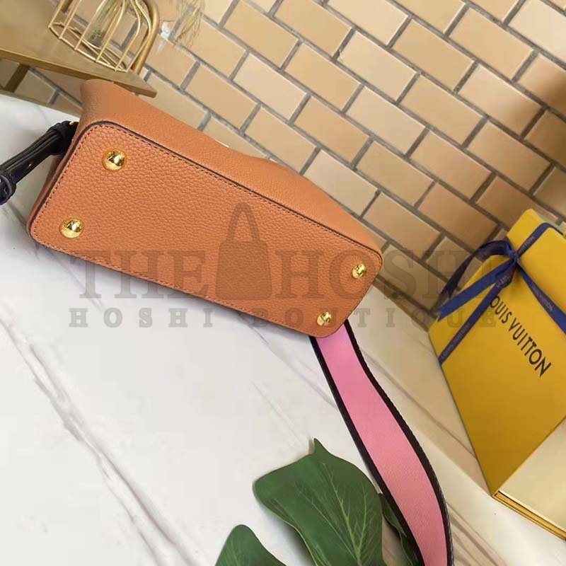 L0vis Vvtt0n LV Women Capucines BB Handbag Gold Noir Taurillon Leather Master Quality